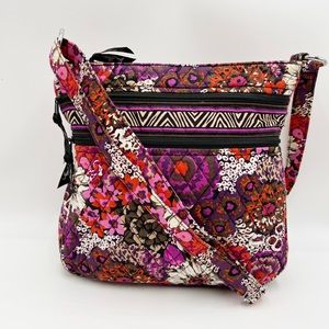 Vera Bradley Triple Hipster Crossbody in Rosewood Floral Womens'